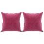 Sofá de 2 plazas con cojines terciopelo rojo tinto 120 cm de , Sofás - Ref: Foro24-3200939, Precio: 281,01 €