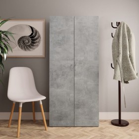 Mueble zapatero madera contrachapada gris 80x35,5x180 cm by vidaXL, Shoe racks and shoe organizers - Ref: Foro24-800292, Pric...