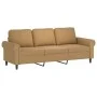 Brown velvet 3-piece sofa set with cushions by , Sofas - Ref: Foro24-3202177, Price: 721,75 €, Discount: %