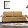 Braunes 2-Sitzer-Sofa aus Samt, 140 cm von , Sofas - Ref: Foro24-359536, Preis: 239,20 €, Rabatt: %