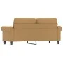 Braunes 2-Sitzer-Sofa aus Samt, 140 cm von , Sofas - Ref: Foro24-359536, Preis: 235,45 €, Rabatt: %