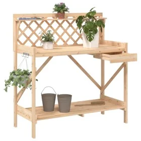 Solid Fir Wood Trellis Potting Bench by , Pot stands - Ref: Foro24-368428, Price: 70,85 €, Discount: %