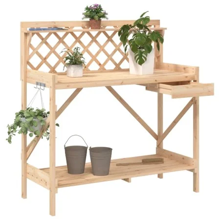 Spalierbank aus massivem Tannenholz von , Topfständer - Ref: Foro24-368428, Preis: 61,66 €, Rabatt: %