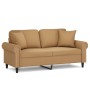 2-seater sofa with brown velvet cushions 140 cm by , Sofas - Ref: Foro24-3200952, Price: 254,28 €, Discount: %