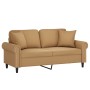 2-seater sofa with brown velvet cushions 140 cm by , Sofas - Ref: Foro24-3200952, Price: 254,28 €, Discount: %