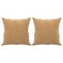 2-seater sofa with brown velvet cushions 140 cm by , Sofas - Ref: Foro24-3200952, Price: 254,28 €, Discount: %