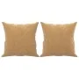 2-seater sofa with brown velvet cushions 140 cm by , Sofas - Ref: Foro24-3200952, Price: 250,01 €, Discount: %
