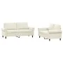Set of 2-piece cream velvet sofas with cushions by , Sofas - Ref: Foro24-3202218, Price: 478,76 €, Discount: %