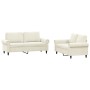 Set von Sofas mit 2 Stück cremefarbenen Samtkissen von , Sofas - Ref: Foro24-3202218, Preis: 487,01 €, Rabatt: %