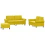 Juego de sofás con cojines 3 piezas terciopelo amarillo de , Sofás - Ref: Foro24-3202226, Precio: 480,95 €, Descuento: %