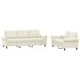 Set of 2-piece cream velvet sofas with cushions by , Sofas - Ref: Foro24-3202258, Price: 538,58 €, Discount: %