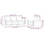 Set von Sofas mit 2 Stück cremefarbenen Samtkissen von , Sofas - Ref: Foro24-3202258, Preis: 538,58 €, Rabatt: %