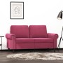 2-Sitzer-Sofa aus rotem Samt 120 cm von , Sofas - Ref: Foro24-359523, Preis: 268,75 €, Rabatt: %