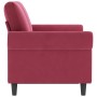 2-Sitzer-Sofa aus rotem Samt 120 cm von , Sofas - Ref: Foro24-359523, Preis: 268,75 €, Rabatt: %