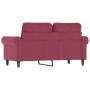 2-Sitzer-Sofa aus rotem Samt 120 cm von , Sofas - Ref: Foro24-359523, Preis: 268,75 €, Rabatt: %