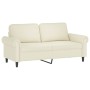 Cream velvet 2-seater sofa 140 cm by , Sofas - Ref: Foro24-359537, Price: 264,03 €, Discount: %