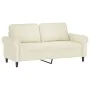 Cremefarbenes 2-Sitzer-Sofa aus Samt, 140 cm von , Sofas - Ref: Foro24-359537, Preis: 269,32 €, Rabatt: %