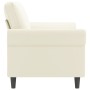 Cream velvet 2-seater sofa 140 cm by , Sofas - Ref: Foro24-359537, Price: 264,03 €, Discount: %