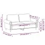 Cremefarbenes 2-Sitzer-Sofa aus Samt, 140 cm von , Sofas - Ref: Foro24-359537, Preis: 269,32 €, Rabatt: %