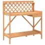 Solid brown fir wood planter bench with lattice. by , Pot stands - Ref: Foro24-368429, Price: 76,99 €, Discount: %