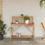Solid brown fir wood planter bench with lattice. by , Pot stands - Ref: Foro24-368429, Price: 76,99 €, Discount: %