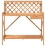 Solid brown fir wood planter bench with lattice. by , Pot stands - Ref: Foro24-368429, Price: 76,99 €, Discount: %