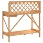 Solid brown fir wood planter bench with lattice. by , Pot stands - Ref: Foro24-368429, Price: 76,99 €, Discount: %