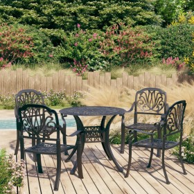 Bistro table and chairs 5 pieces black cast aluminum by , Garden sets - Ref: Foro24-3070602, Price: 1,00 €, Discount: %