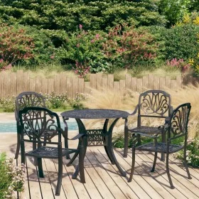 Bistro table and chairs 5 pieces black cast aluminum by , Garden sets - Ref: Foro24-3070602, Price: 966,69 €, Discount: %