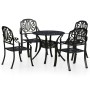 Bistrotisch und Stühle 5-teilig aus schwarzem Aluminiumguss von , Gartensets - Ref: Foro24-3070602, Preis: 1,00 €, Rabatt: %