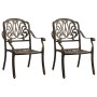 Bistrotisch und Stühle, 3-teilig, Aluminiumguss, bronzefarben von , Gartensets - Ref: Foro24-3070565, Preis: 476,39 €, Rabatt: %