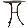 Bistrotisch und Stühle, 3-teilig, Aluminiumguss, bronzefarben von , Gartensets - Ref: Foro24-3070565, Preis: 476,39 €, Rabatt: %
