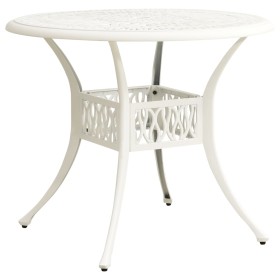 White cast aluminum garden table 90x90x74 cm by , Garden tables - Ref: Foro24-315587, Price: 235,59 €, Discount: %