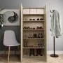 Schuhschrank aus eichenfarbenem Sperrholz, 80 x 35,5 x 180 cm von vidaXL, Schuhregale und Schuhorganisatoren - Ref: Foro24-80...