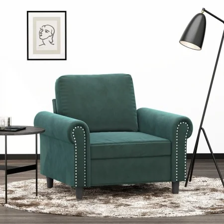 Dunkelgrüner Samtsessel 60 cm von , Sofas - Ref: Foro24-359511, Preis: 161,32 €, Rabatt: %