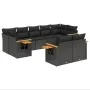 8-teiliges Gartensofa-Set und schwarze synthetische Rattankissen von , Gartensets - Ref: Foro24-3227126, Preis: 597,81 €, Rab...