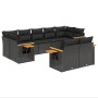 Set de sofás de jardín 8 piezas y cojines ratán sintético negro de , Conjuntos de jardín - Ref: Foro24-3227126, Precio: 587,0...