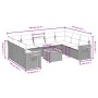 10-piece garden sofa set with gray synthetic rattan cushions by , Garden sets - Ref: Foro24-3227124, Price: 590,43 €, Discoun...