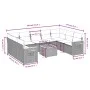 10-teilige Gartensofagarnitur mit grauen synthetischen Rattankissen von , Gartensets - Ref: Foro24-3227124, Preis: 588,16 €, ...