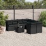 8-teiliges Gartensofa-Set und schwarze synthetische Rattankissen von , Gartensets - Ref: Foro24-3249154, Preis: 596,53 €, Rab...