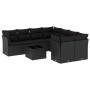 8-teiliges Gartensofa-Set und schwarze synthetische Rattankissen von , Gartensets - Ref: Foro24-3249154, Preis: 596,53 €, Rab...