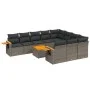 11-piece garden sofa set and gray synthetic rattan cushions by , Garden sets - Ref: Foro24-3227187, Price: 646,14 €, Discount: %