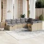 Garden sofa set with beige cushions 10 pieces synthetic rattan by , Garden sets - Ref: Foro24-3227158, Price: 613,16 €, Disco...