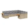 Garden sofa set with beige cushions 10 pieces synthetic rattan by , Garden sets - Ref: Foro24-3227158, Price: 613,16 €, Disco...