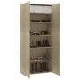 Schuhschrank aus eichenfarbenem Sperrholz, 80 x 35,5 x 180 cm von vidaXL, Schuhregale und Schuhorganisatoren - Ref: Foro24-80...