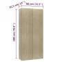 Schuhschrank aus eichenfarbenem Sperrholz, 80 x 35,5 x 180 cm von vidaXL, Schuhregale und Schuhorganisatoren - Ref: Foro24-80...