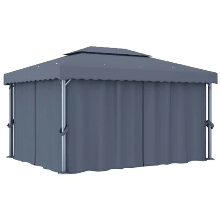 Pavillon mit anthrazitgrauem Aluminiumvorhang 4x3 m von , Zelte und Pavillons - Ref: Foro24-3053376, Preis: 539,28 €, Rabatt: %