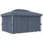 Pavillon mit anthrazitgrauem Aluminiumvorhang 4x3 m von , Zelte und Pavillons - Ref: Foro24-3053376, Preis: 539,28 €, Rabatt: %