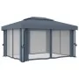 Pavillon mit anthrazitgrauem Aluminiumvorhang 4x3 m von , Zelte und Pavillons - Ref: Foro24-3053376, Preis: 539,28 €, Rabatt: %