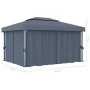 Pavillon mit anthrazitgrauem Aluminiumvorhang 4x3 m von , Zelte und Pavillons - Ref: Foro24-3053376, Preis: 539,28 €, Rabatt: %